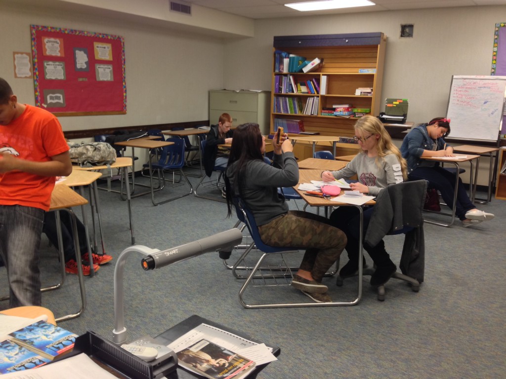 students mostly at work