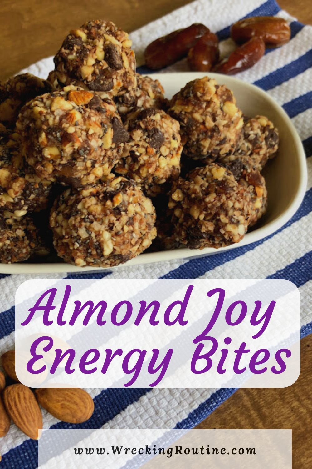 Almond Joy Energy Bites Pinterest Pin