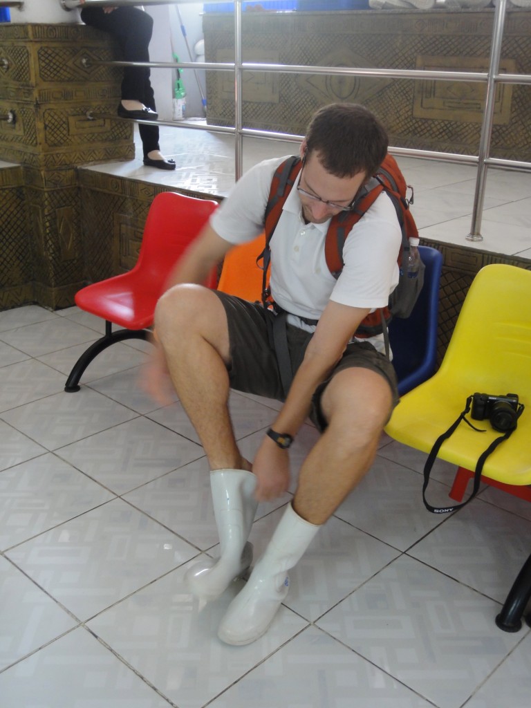 changing to snow boots