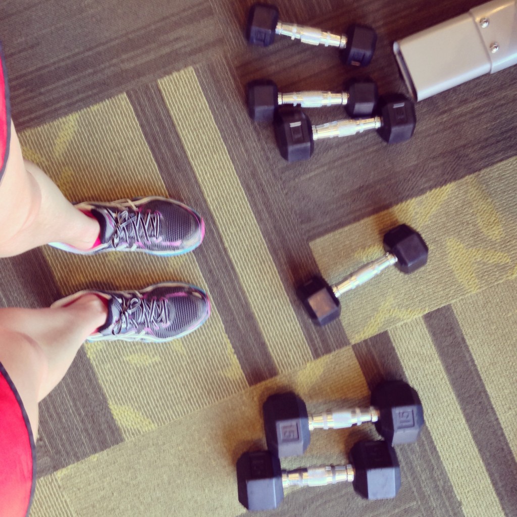 Making a mess in the empty gym