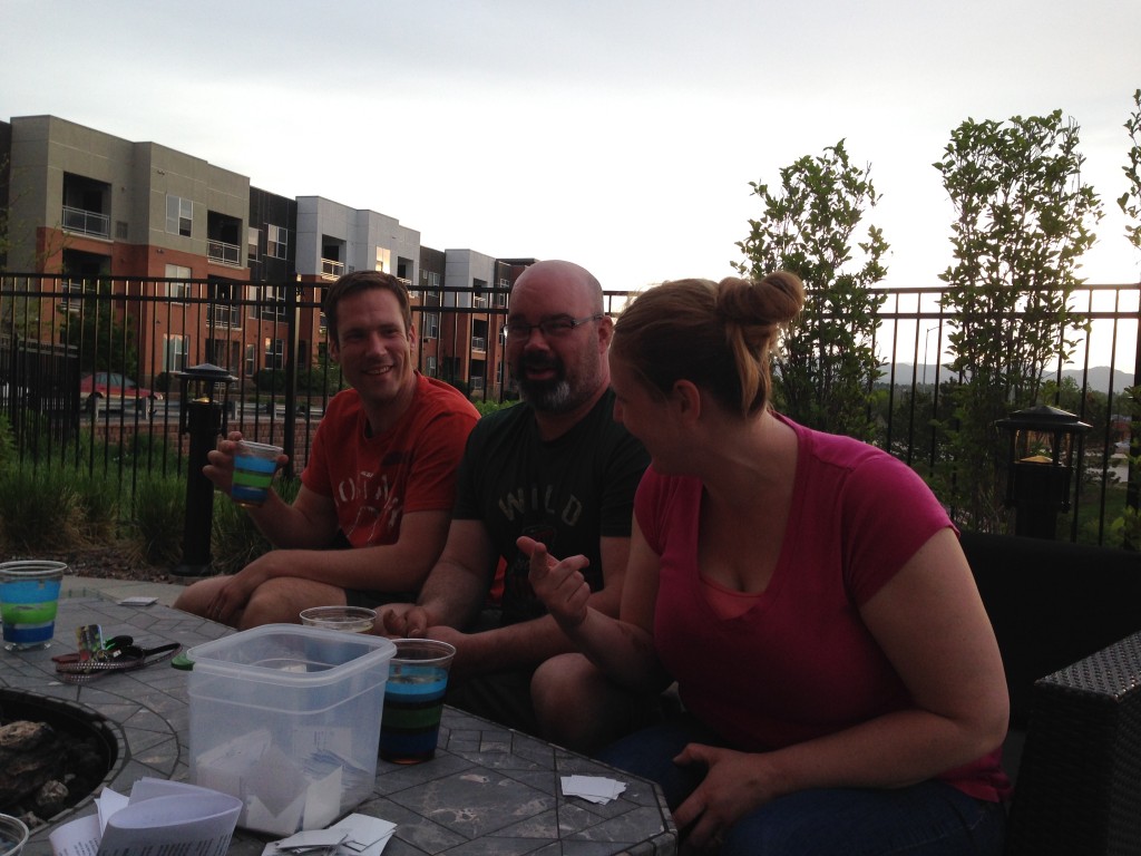Rob, John, Amanda laughing it up