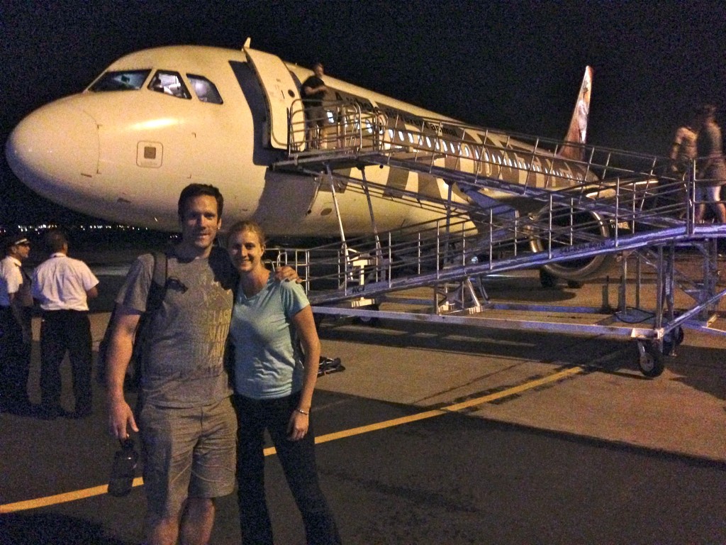 Deboarding for the busses