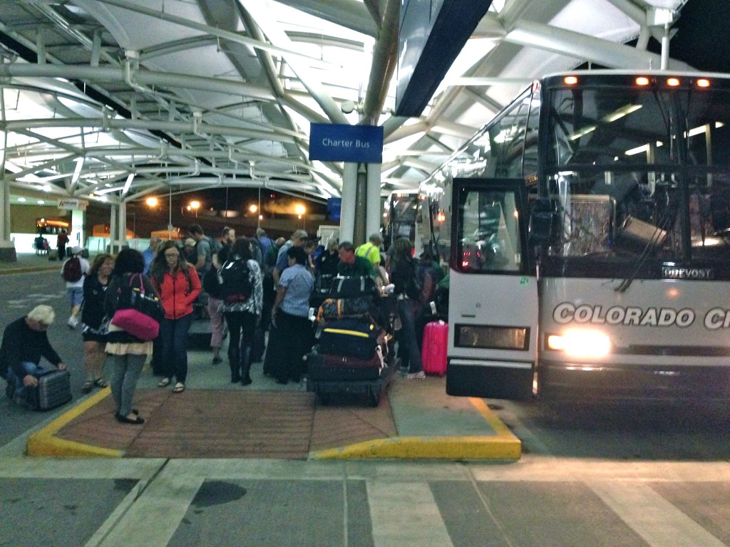 Finally getting our luggage