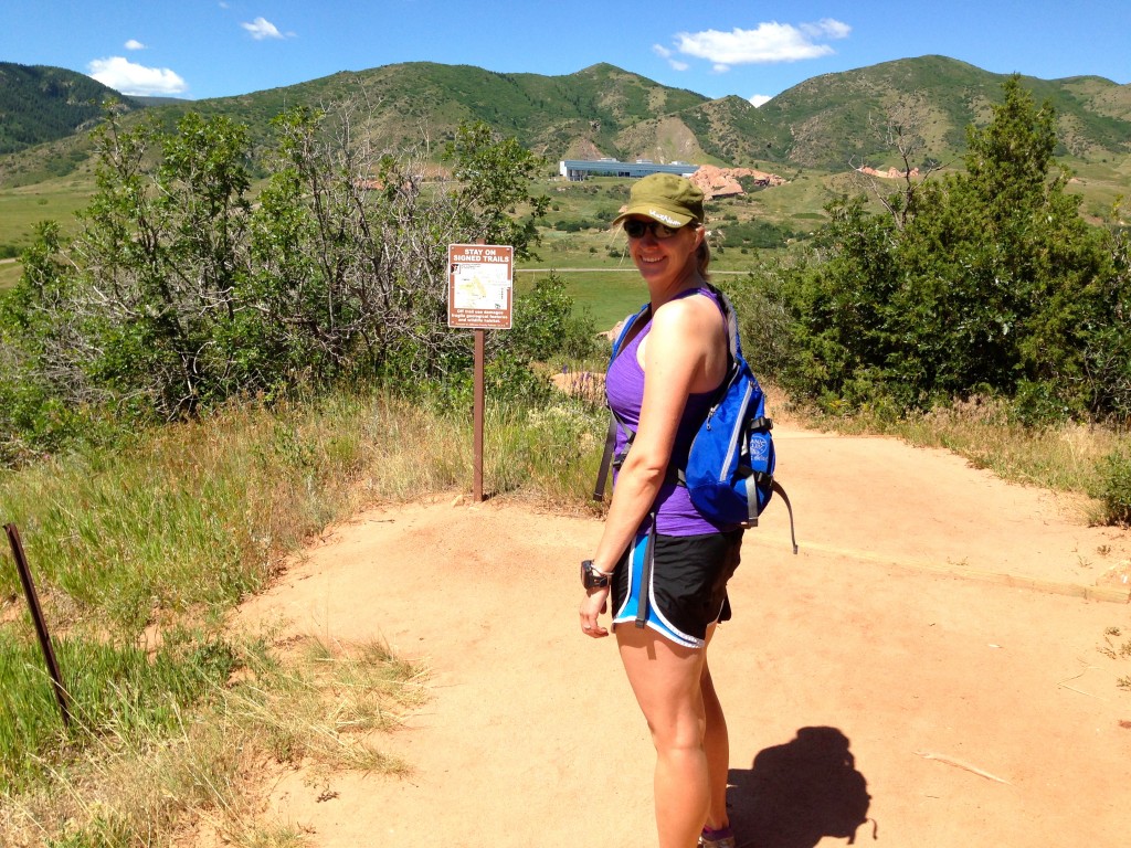 Hiking on Saturday. It was hot!