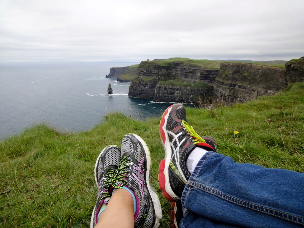 Trying to slow down at Cliffs of Moher
