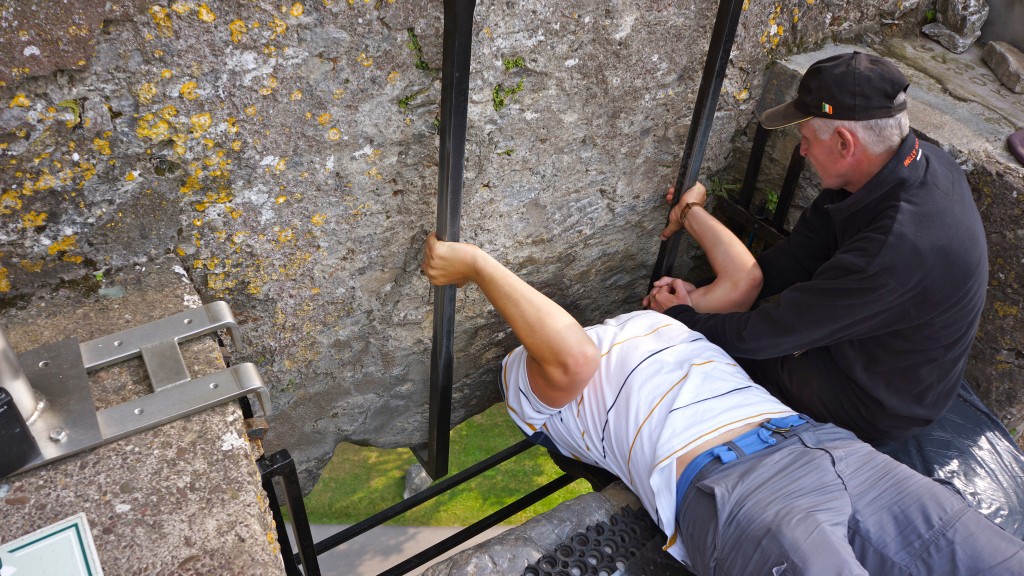 Rob kissing the Blarney Stone