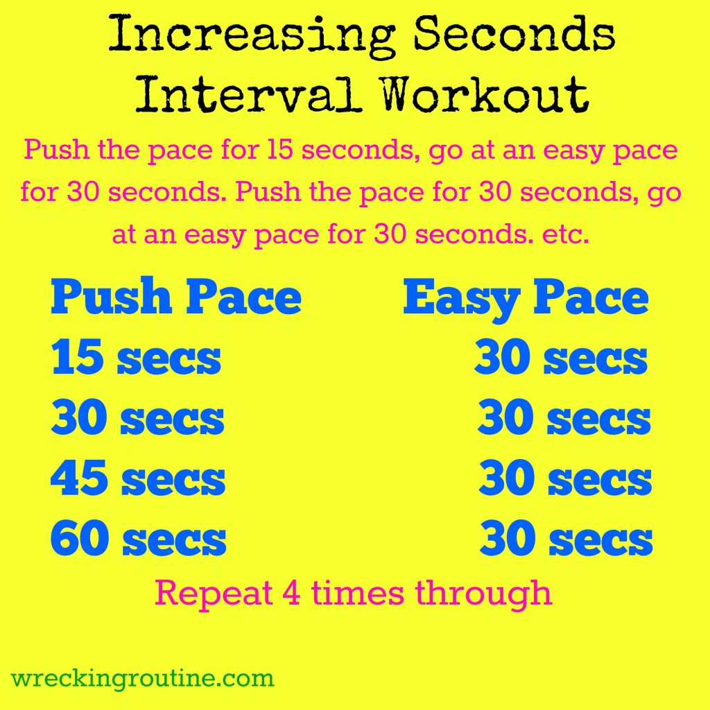 Increasing Seconds Interval Workout