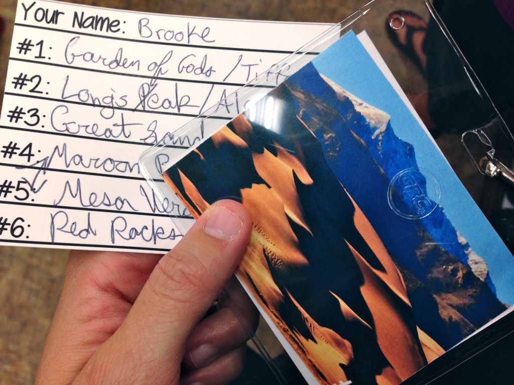Name badge with Great Sand Dunes