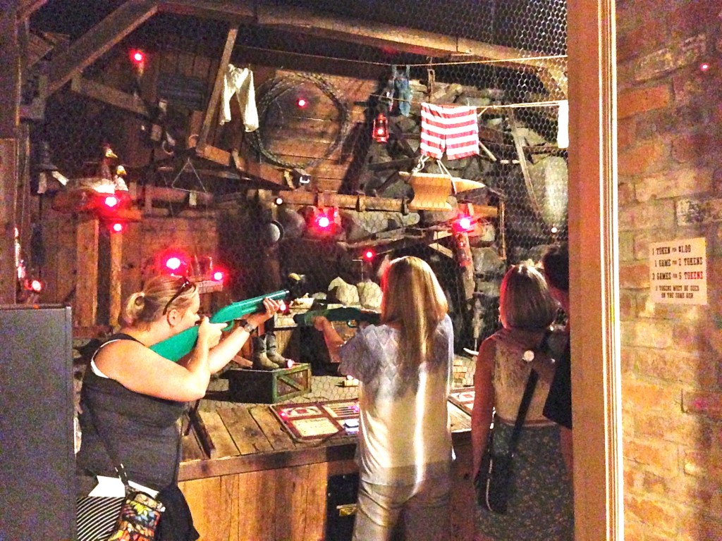 Shooting Games on the sidewalk