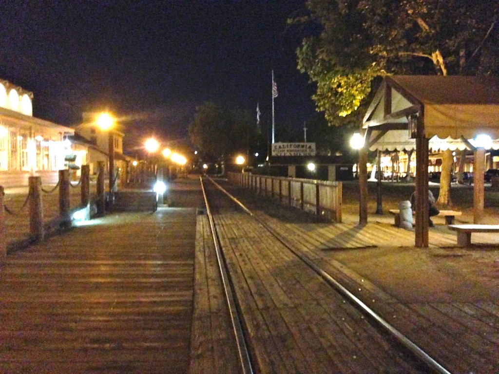 Train tracks and boardwalks