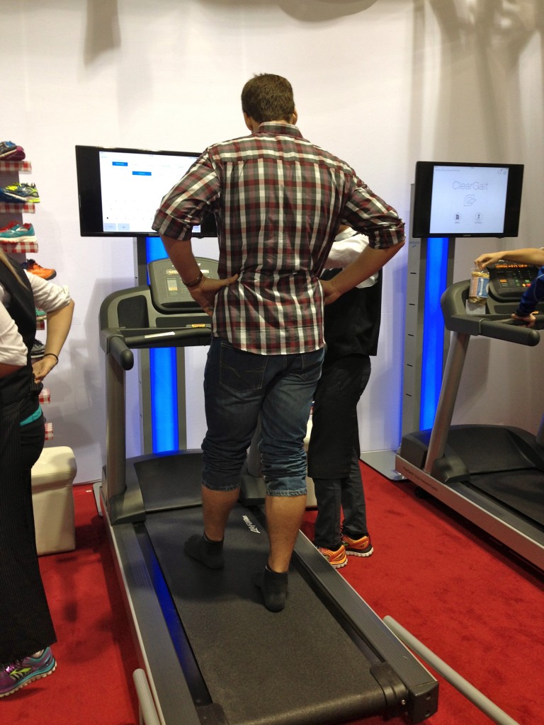 Rob getting his gait analyzed