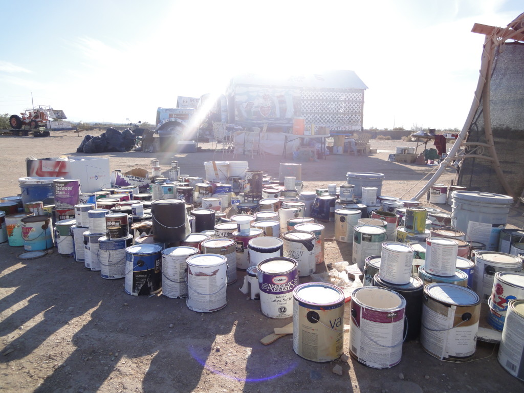 Buckets of paint