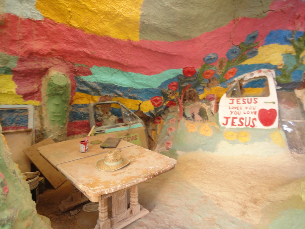 Inside Salvation Mountain