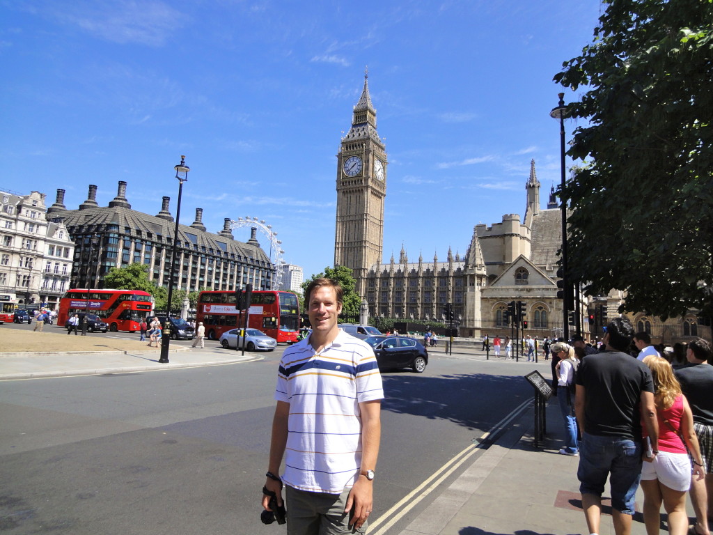 Rob at Big Ben and Parliament