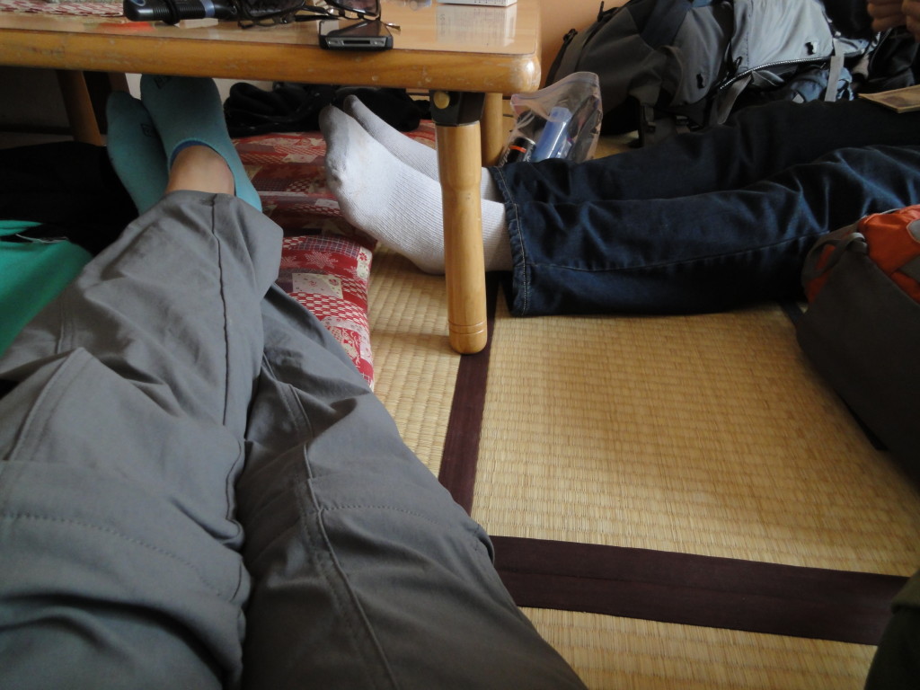 Chilling at the tea table