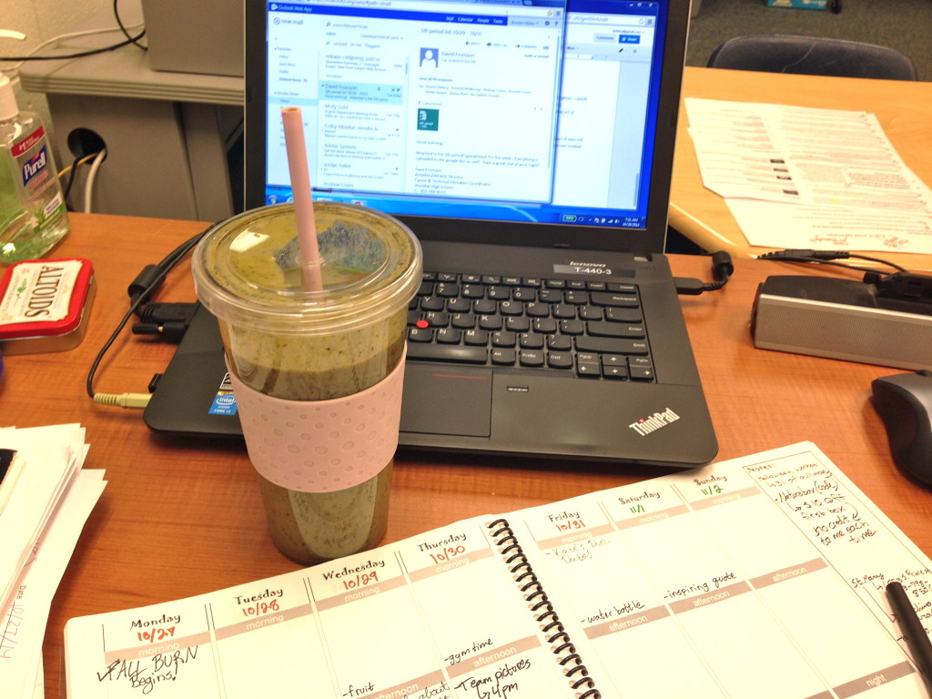 Smoothie at my desk