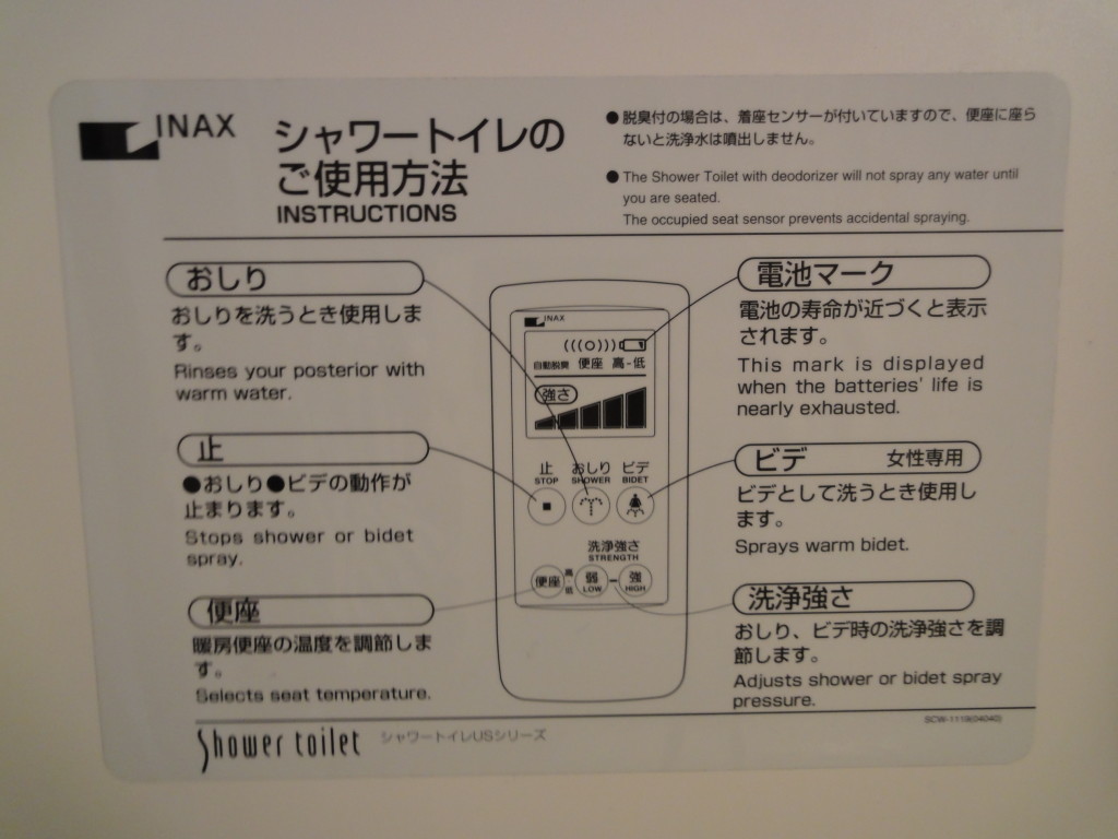 Japanese Toilet Directions