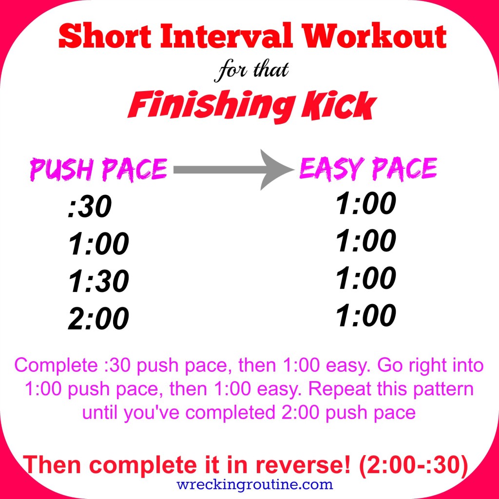 Short Interval Workout for that Finishing Kick