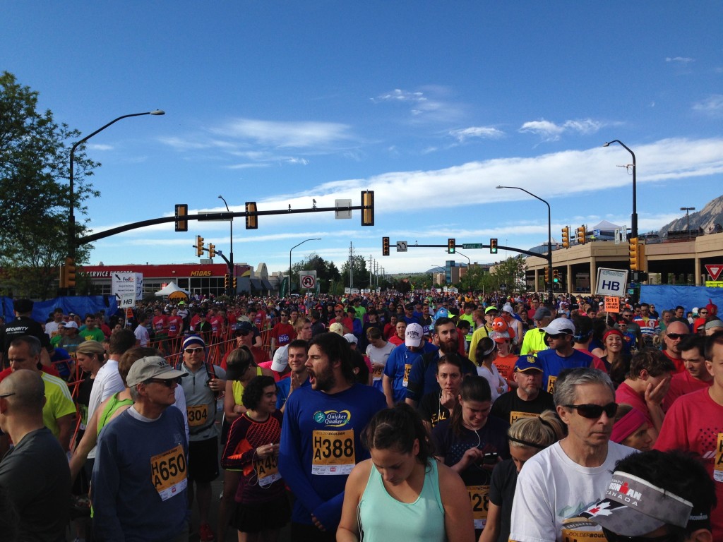 Bolder Boulder - Start line crowds