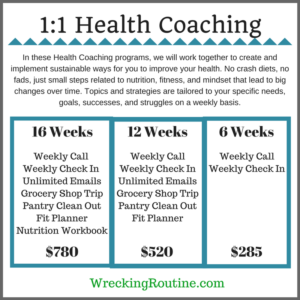 1:1 Health Coaching Services