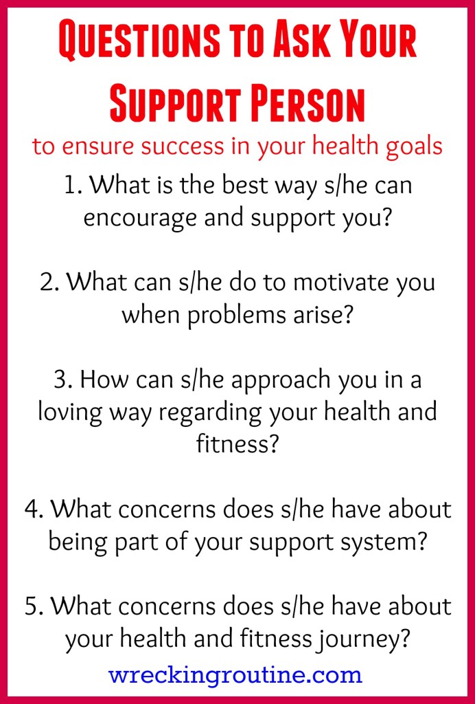 questions to ask your support person