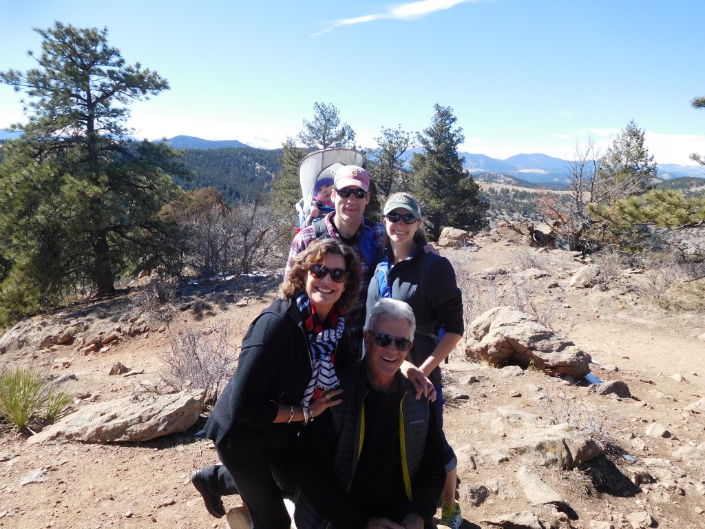 Mom, Dad, Brooke, Rob, Zoey at Mount Falcon