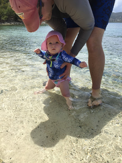 Zoey in St John - Rash Guard and Rubber Pants