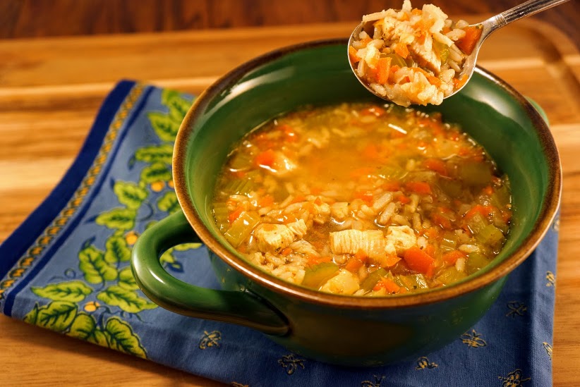 Spicy Chicken Rice Soup Spoonful