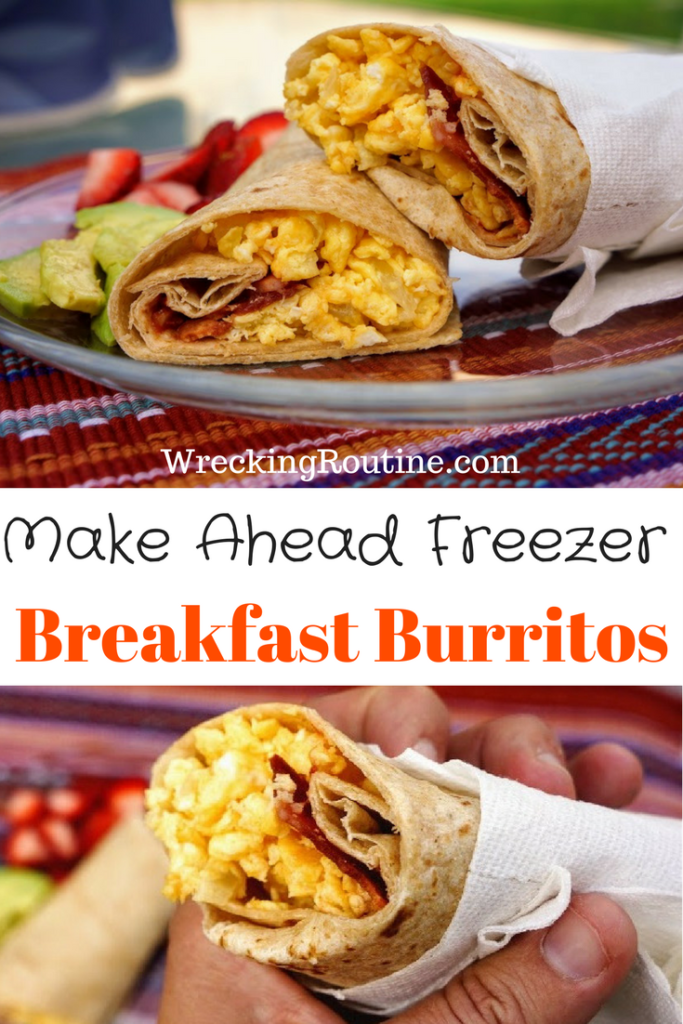 Make Ahead Freezer Breakfast Burritos Pin