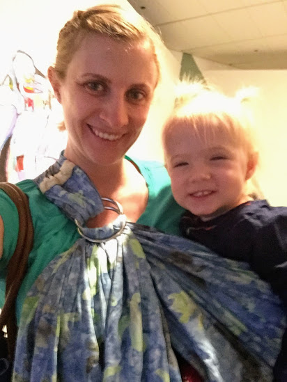 Zoey and Brooke using the ring sling