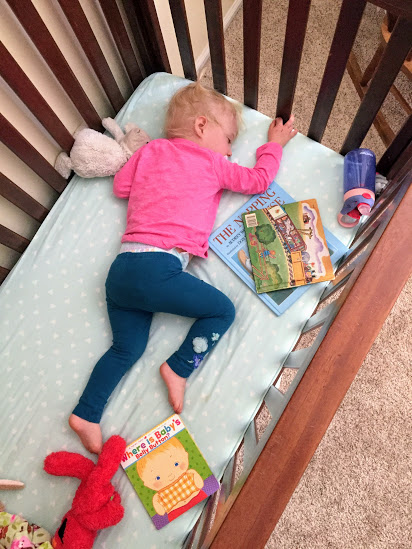 Zoey napping in her crib