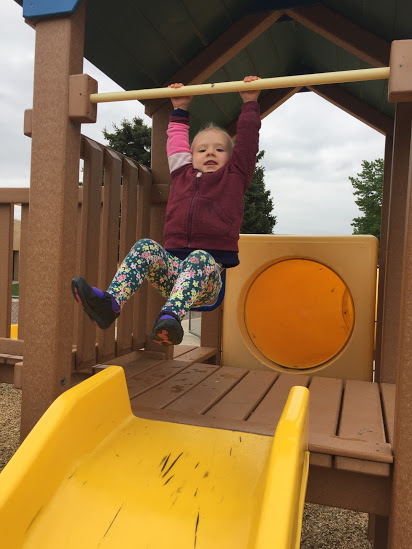 Zoey at the playground - almost 2