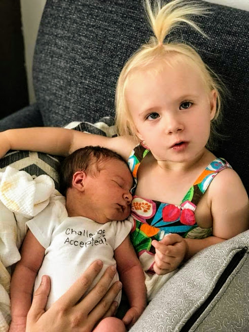 Zoey and William first day home