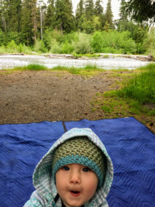 Zoey at one year old in Olympic National Park