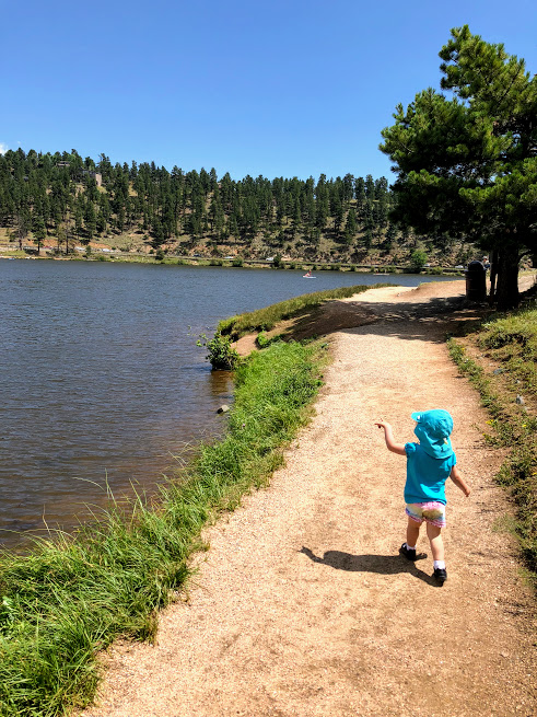 Zoey leading the way on the trail
