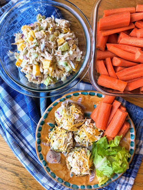 bowl of tuna salad and on crackers for health meals for runners