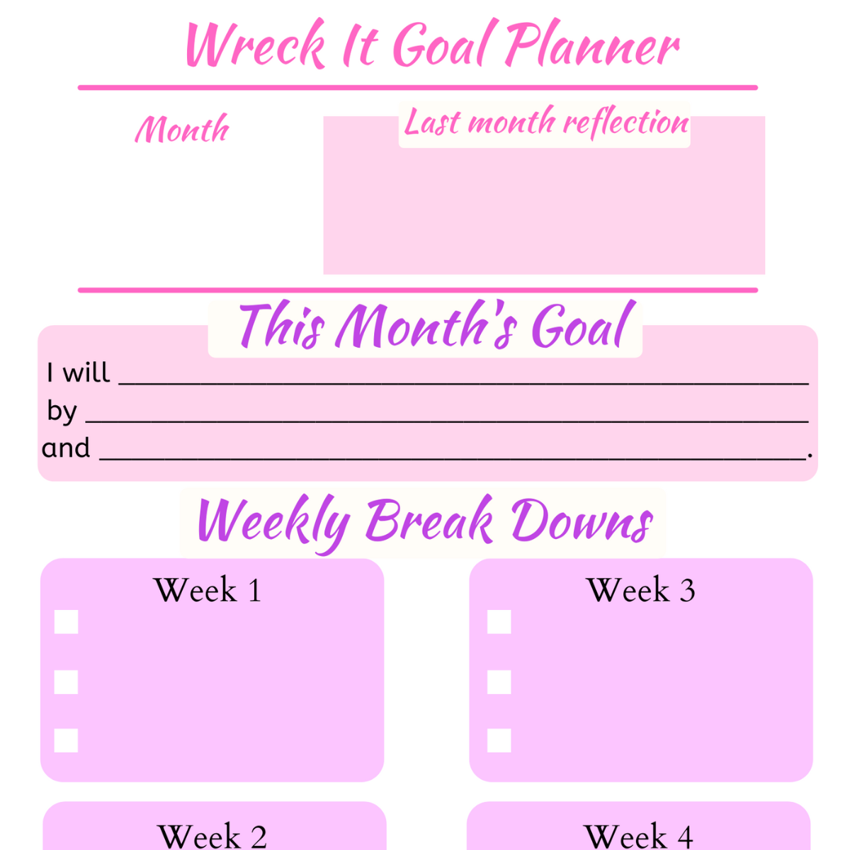 Health Goal Planning
