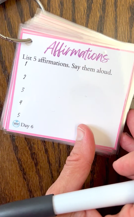 Power Habits Journal Cards affirmations page