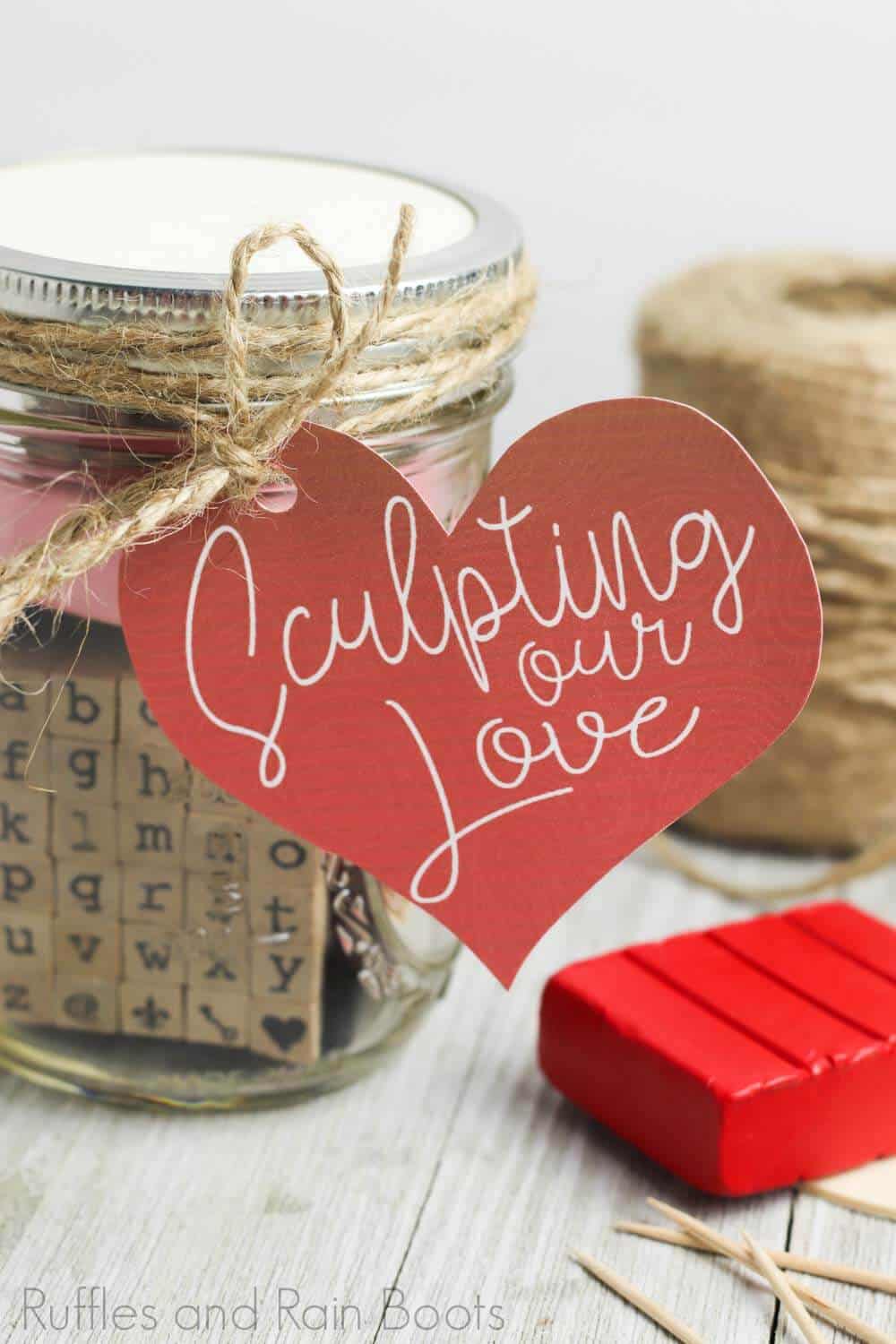 Adorable date night idea sculpting in a jar